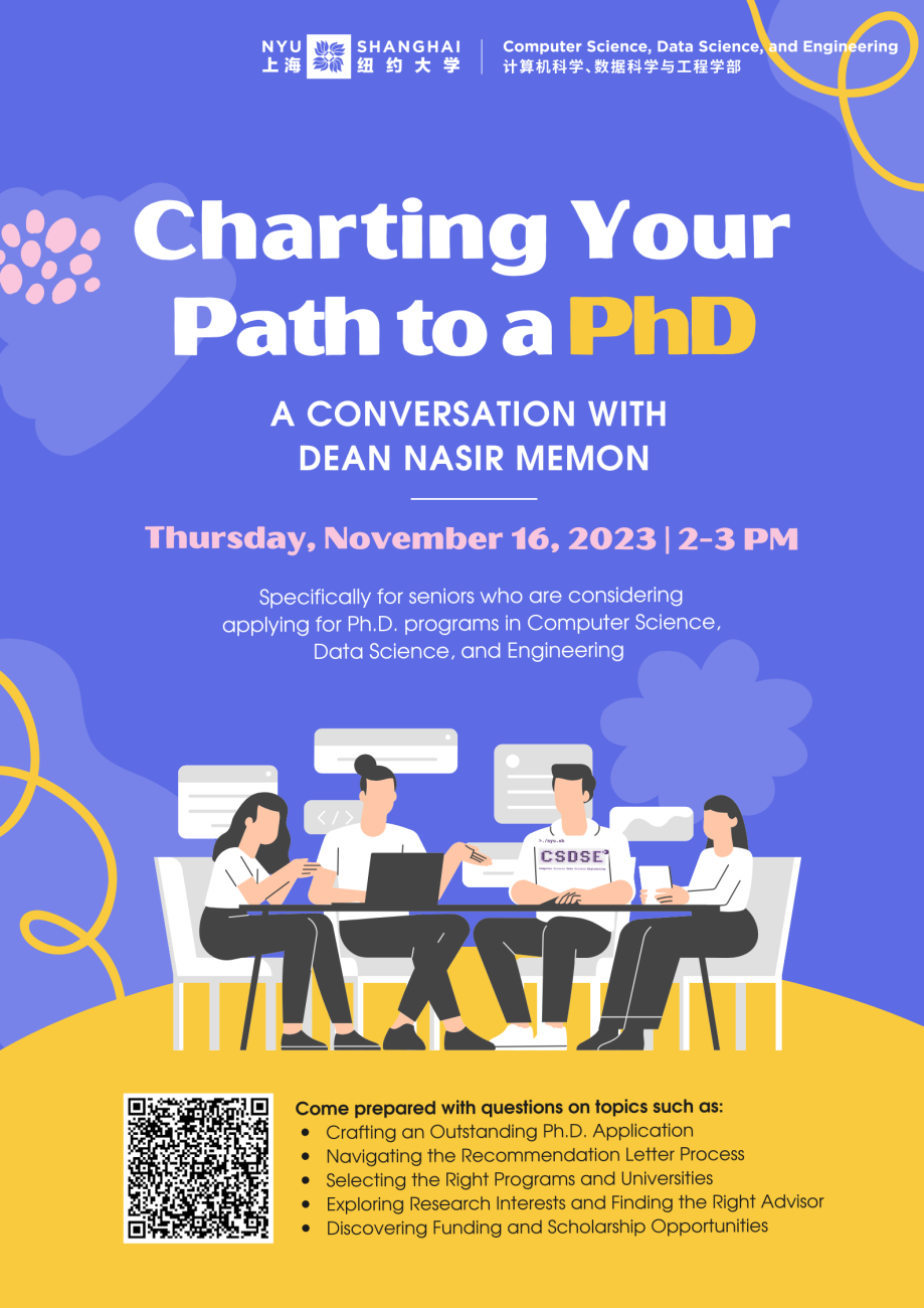 Charting Your Path to a PhD: A Conversation with Dean Nasir Memon