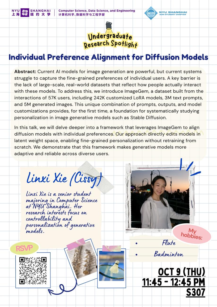 Undergraduate Research Spotlight: Individual Preference Alignment for Diffusion Models