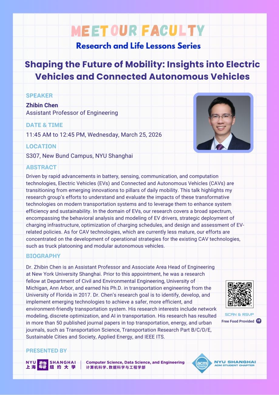 Meet Our Faculty: Zhibin Chen | Shaping the Future of Mobility: Insights into Electric Vehicles and Connected Autonomous Vehicles